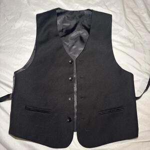 Classic black small tailored vest